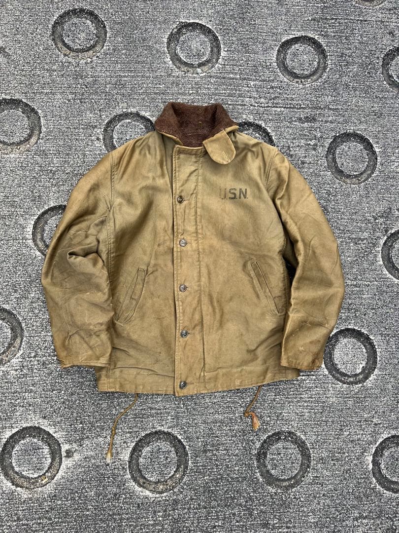 ゆ*ん様 40s USN N-1 デッキジャケット　ブルゾン　ミドル丈　ステンシ