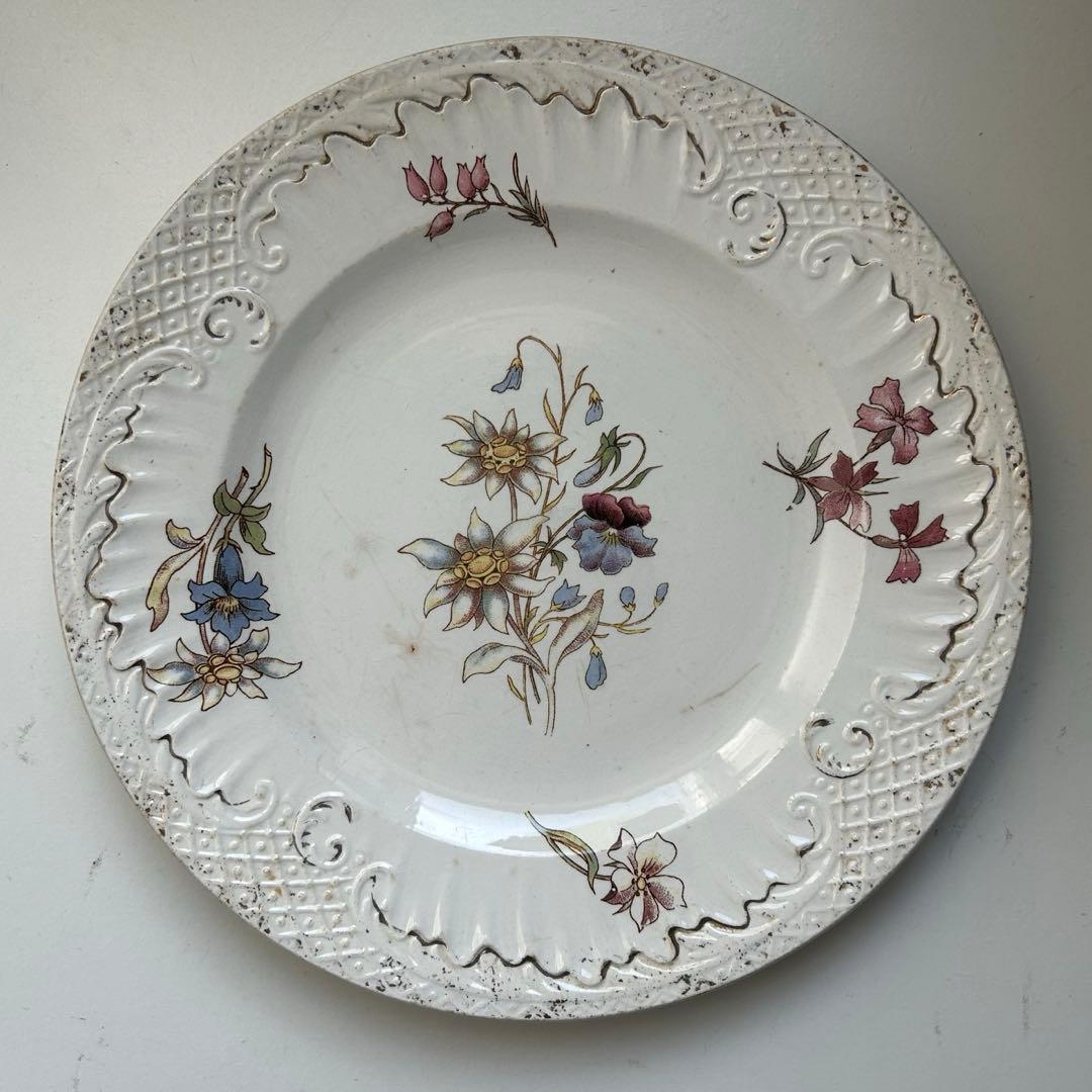 サルグミンヌ　リギ　デザートプレート　フランスアンティーク　アンティークプレート