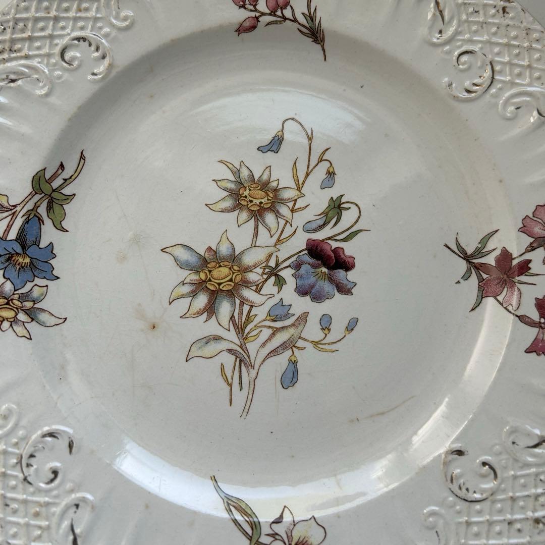 サルグミンヌ　リギ　デザートプレート　フランスアンティーク　アンティークプレート