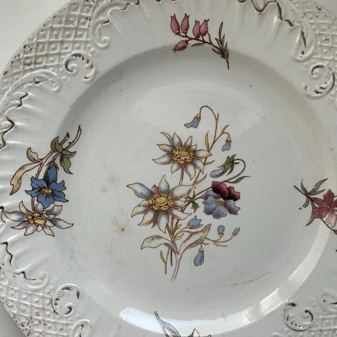 サルグミンヌ　リギ　デザートプレート　フランスアンティーク　アンティークプレート