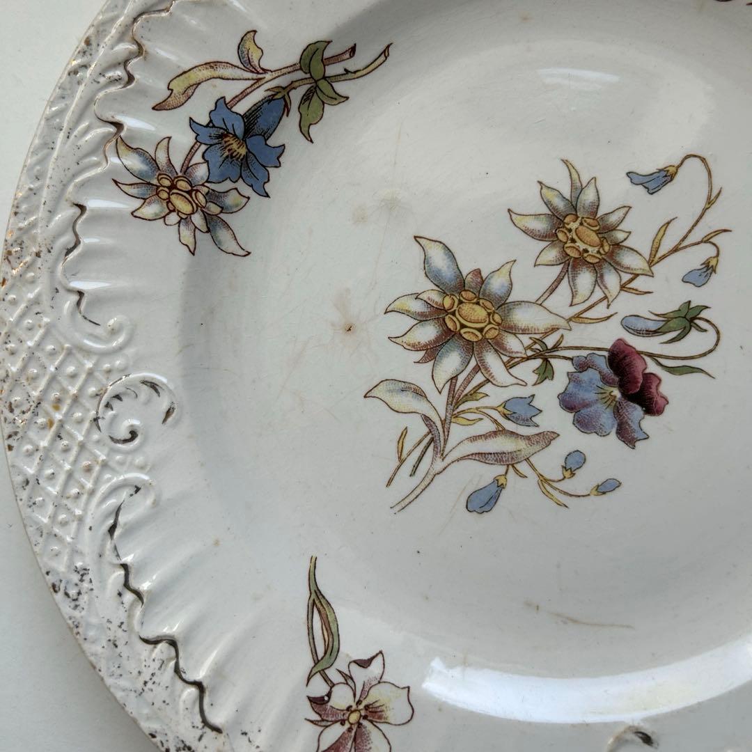 サルグミンヌ　リギ　デザートプレート　フランスアンティーク　アンティークプレート