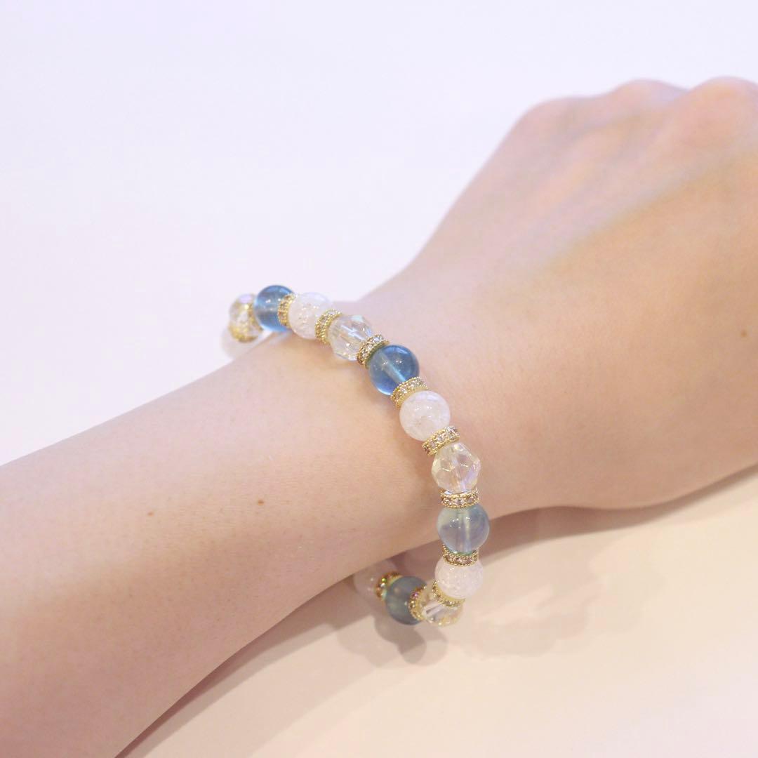 【七夕限定】サンタマリアアクアマリンの御守りブレスレット（恋愛成就 最強）