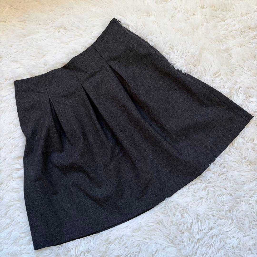 【極美品】 セオリー スーツ セットアップ 日本製 スカート Aライン グレー