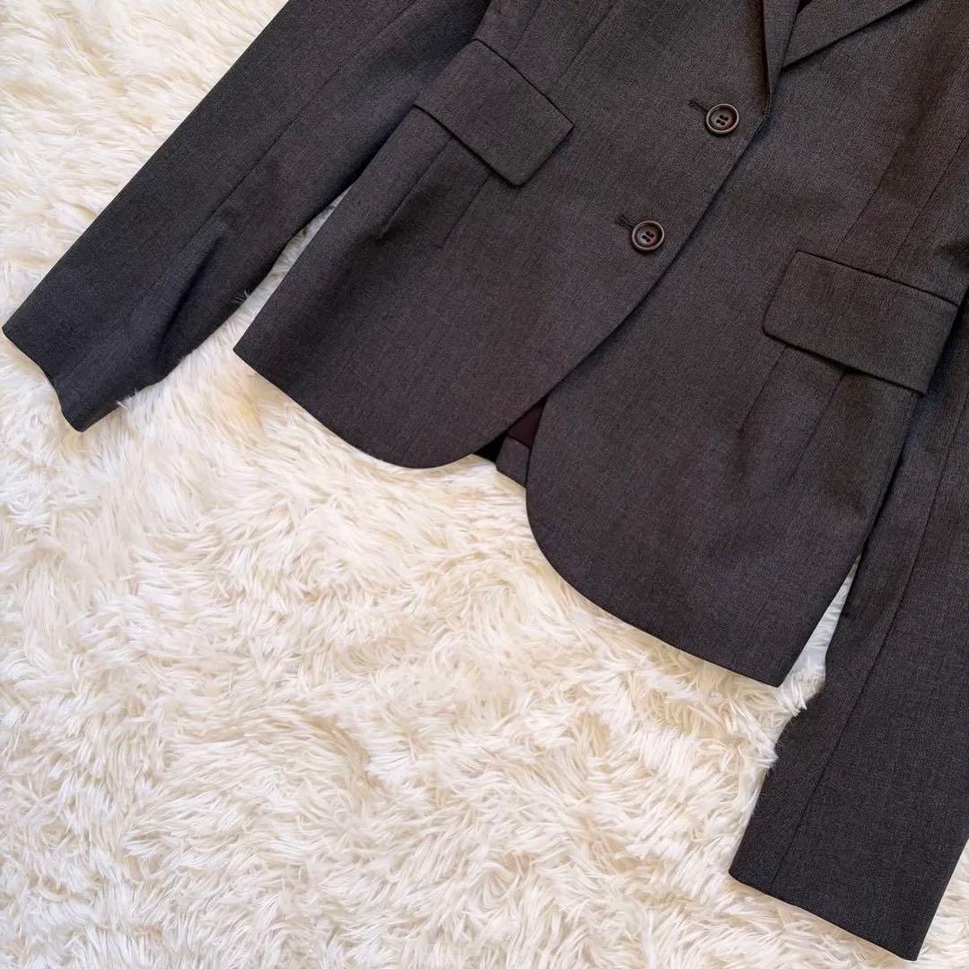 【極美品】 セオリー スーツ セットアップ 日本製 スカート Aライン グレー