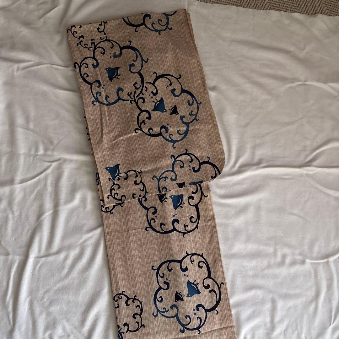 浴衣　奥州小紋　木綿　千鳥柄ゆかた（未着用）