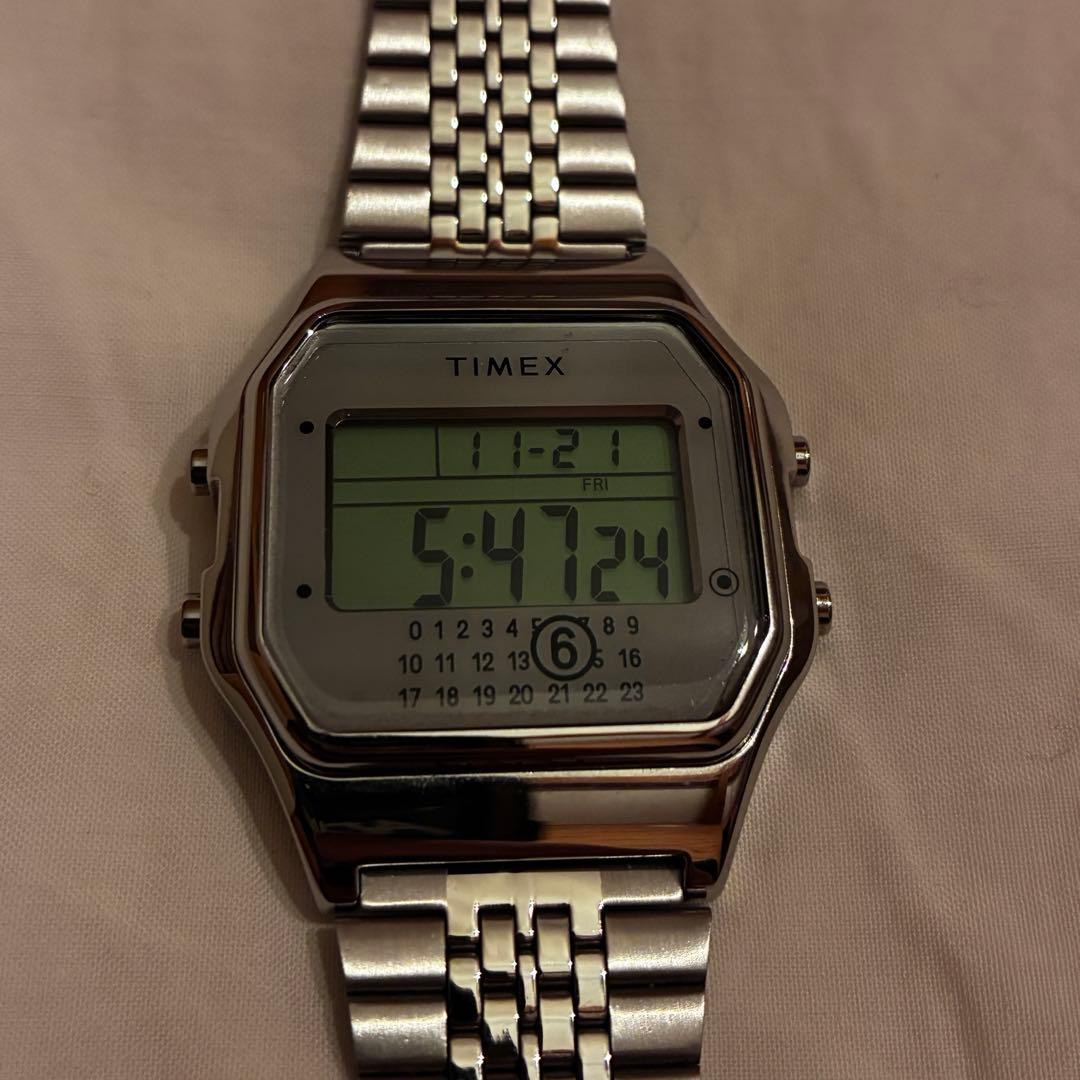MM6 TIMEX マルジェラ タイメックス コラボ 腕時計 シルバー 美品