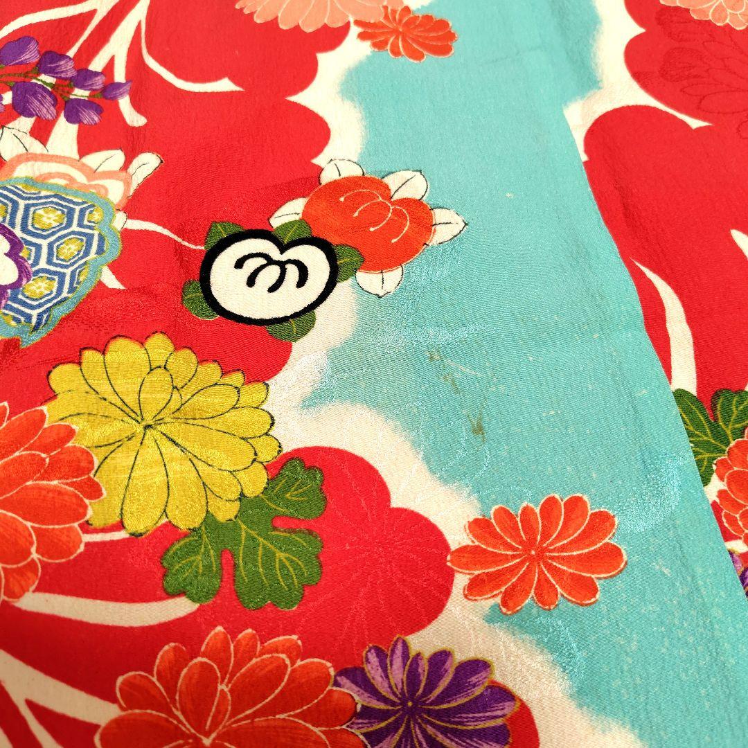 縮緬　アンティーク長襦袢　大正ロマン