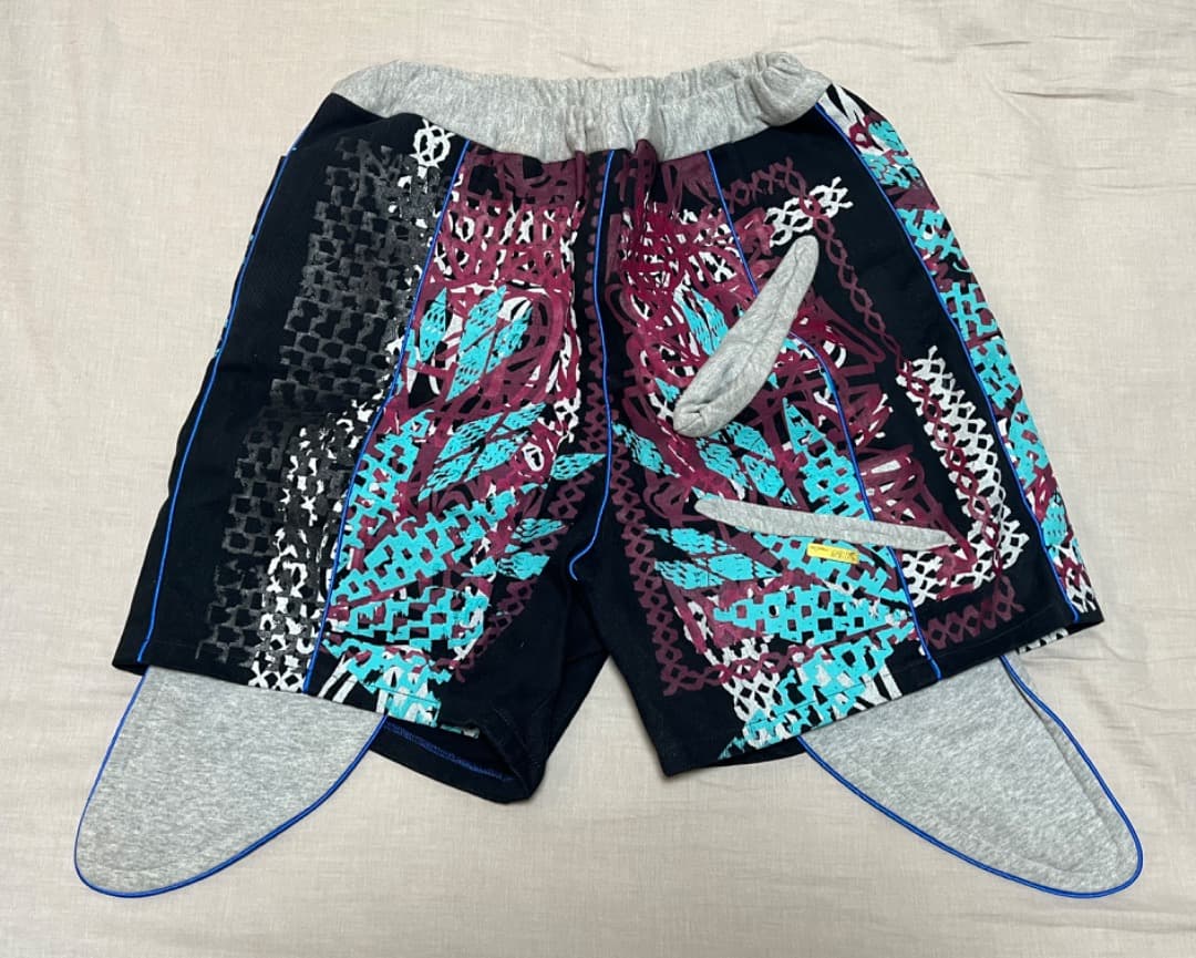 DR.NOKI ブラックキャンバス地ショートパンツ