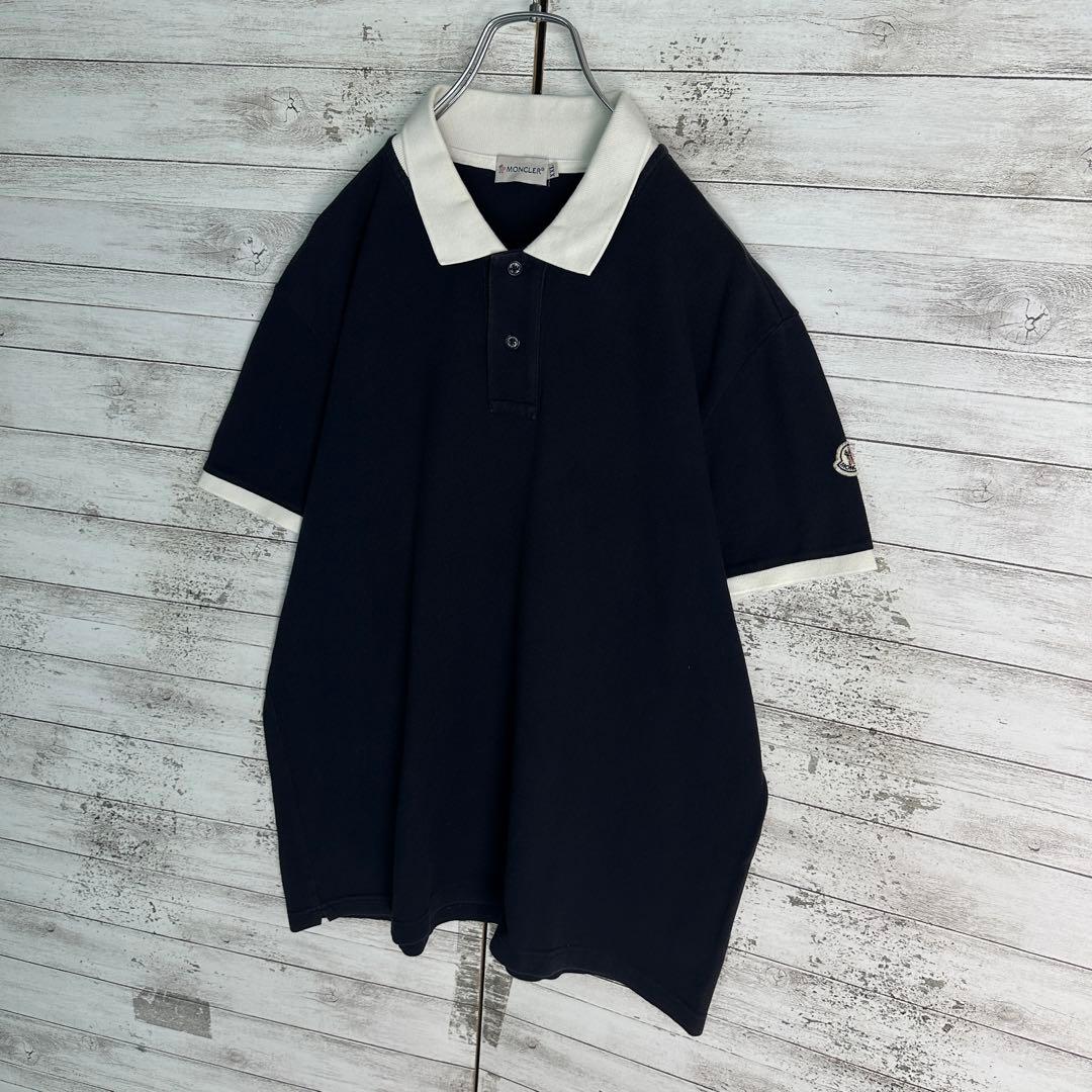 10615【美品・QR確認済み】モンクレール☆希少2XLサイズ定番ポロシャツ