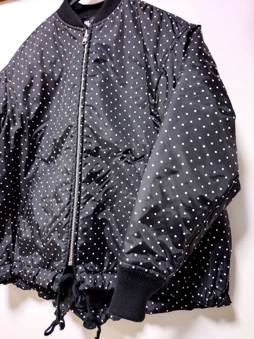 ブラックコムデギャルソン　オーバーサイズブルゾン　ドット柄　ジャケット