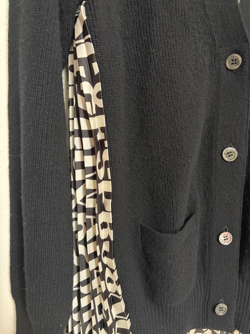 sacai ブラック カーディガン