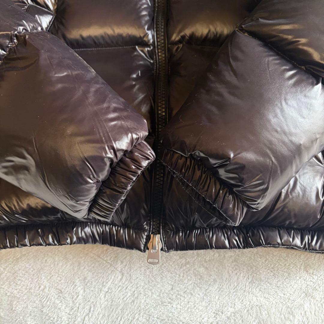 【美品】ZARAダウンジャケット パフ M ショート丈 光沢 ブラック