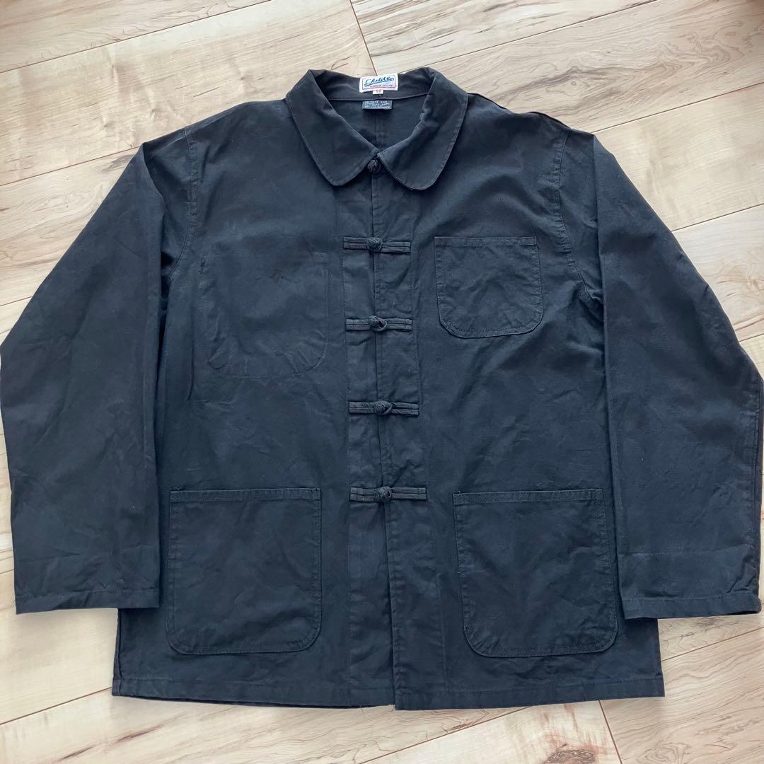 【希少 セットアップ】黒 フレンチチャイナ　チャイナシャツ