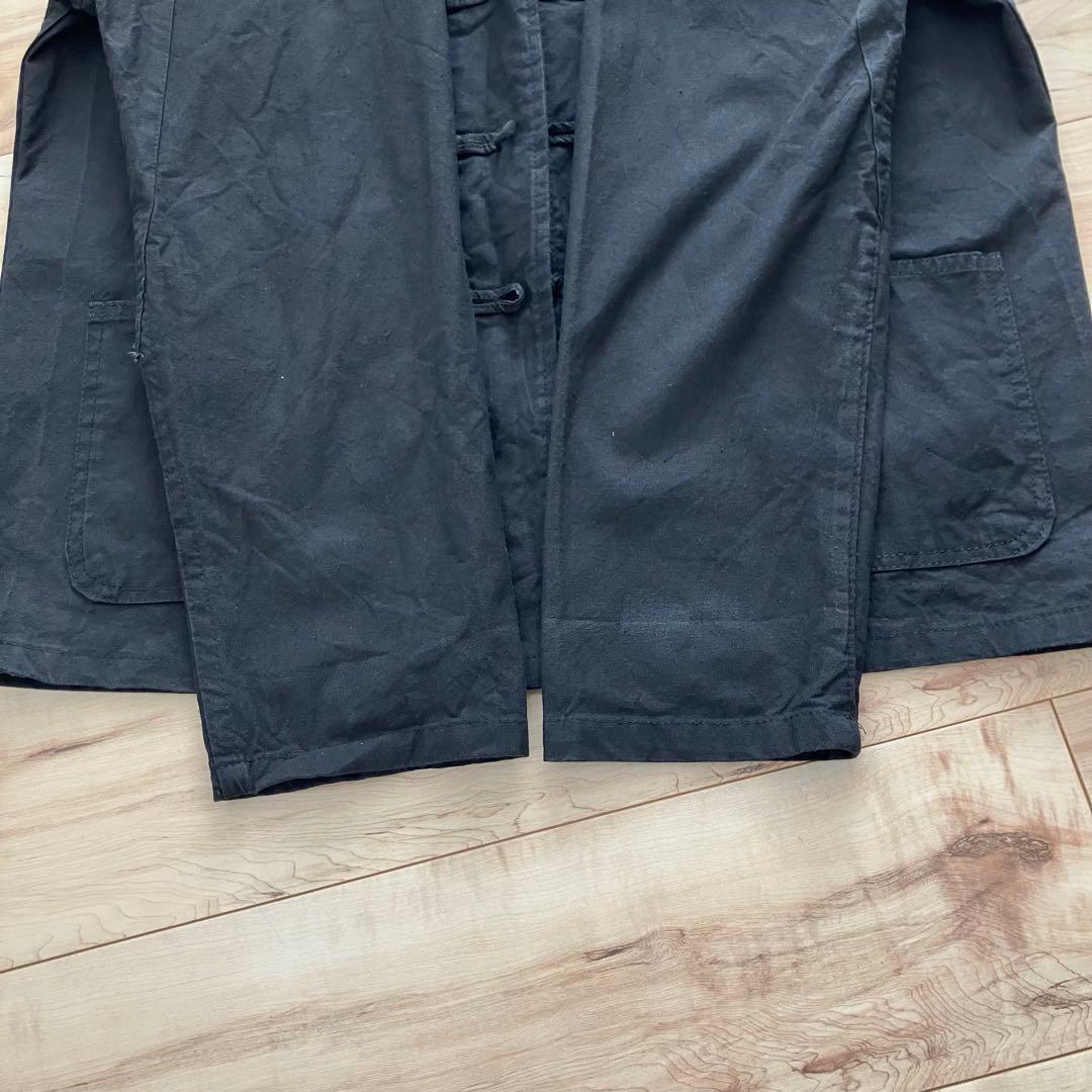 【希少 セットアップ】黒 フレンチチャイナ　チャイナシャツ