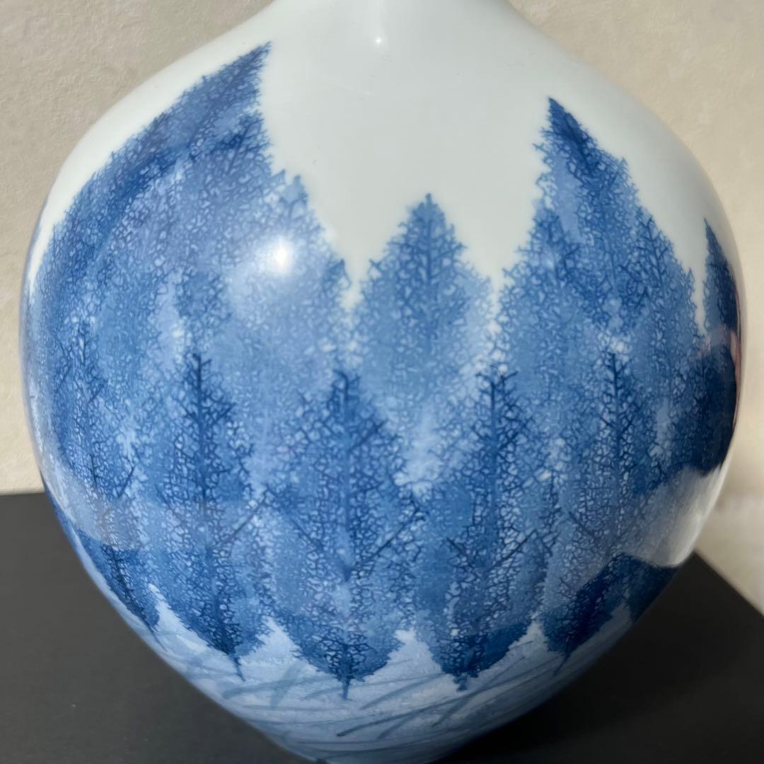 日展作家　伝統工芸作家　藤井朱明作　花瓶　花入　壺