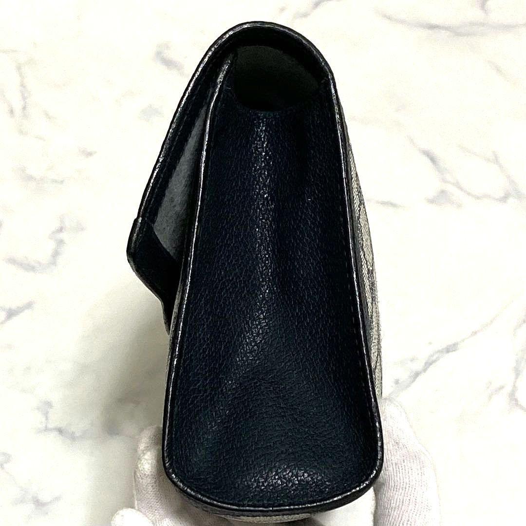 極美品 GUCCI クラッチバッグ シェリーライン インターロッキング ネイビー