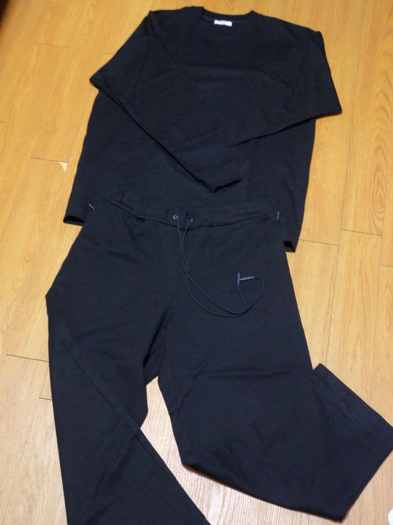 美品 ATON スウェットセットアップ 黒