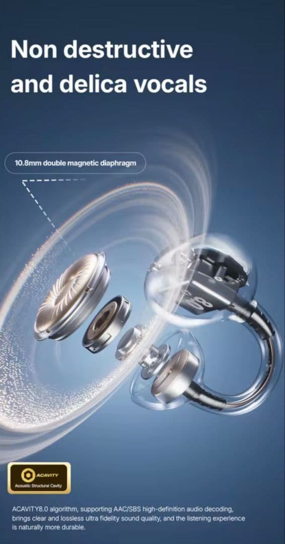 sanag S8S AI ワイヤレスイヤホン ブルー