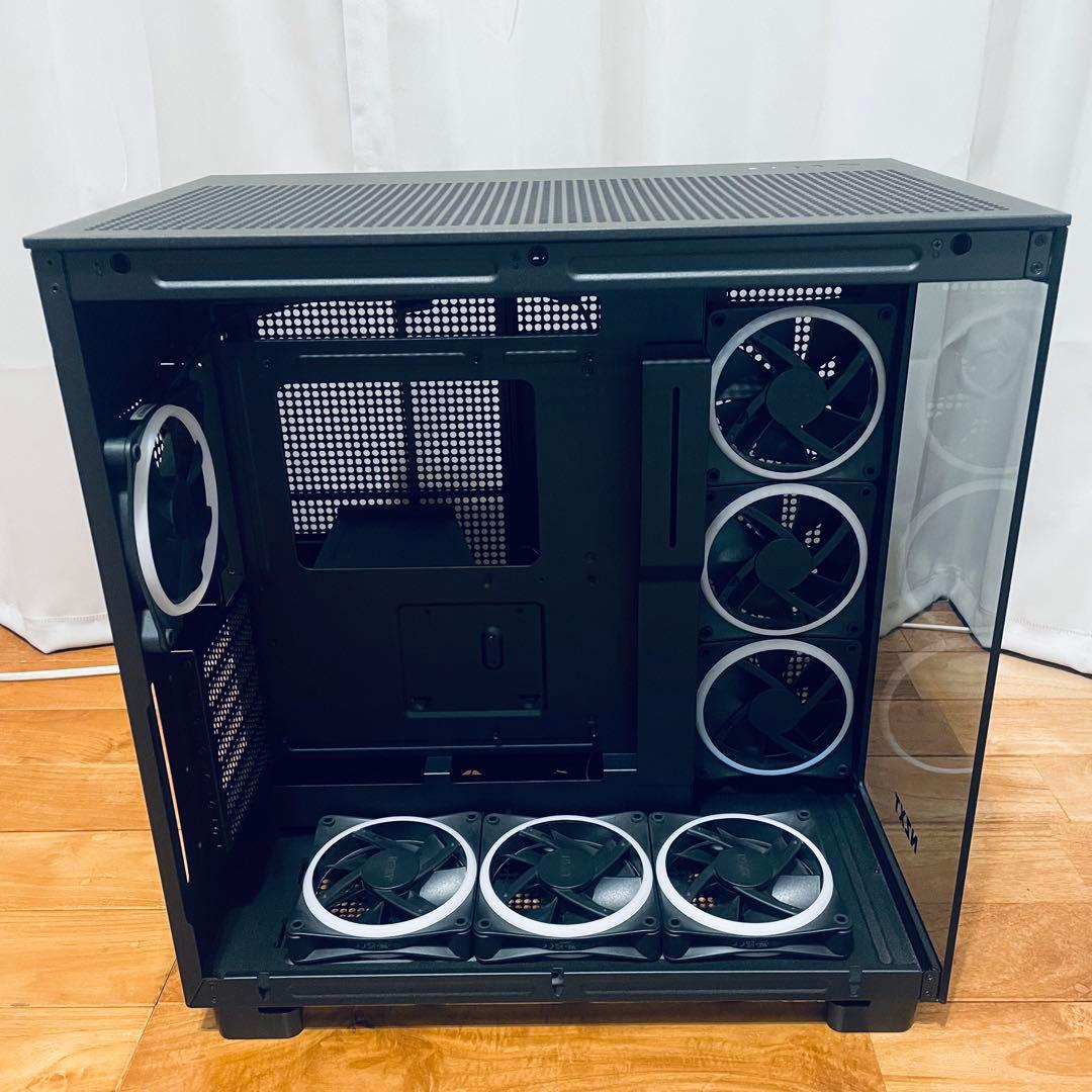 【値下げ中】NZXT H9 FLOW/RGBファン7個/コントローラー3個