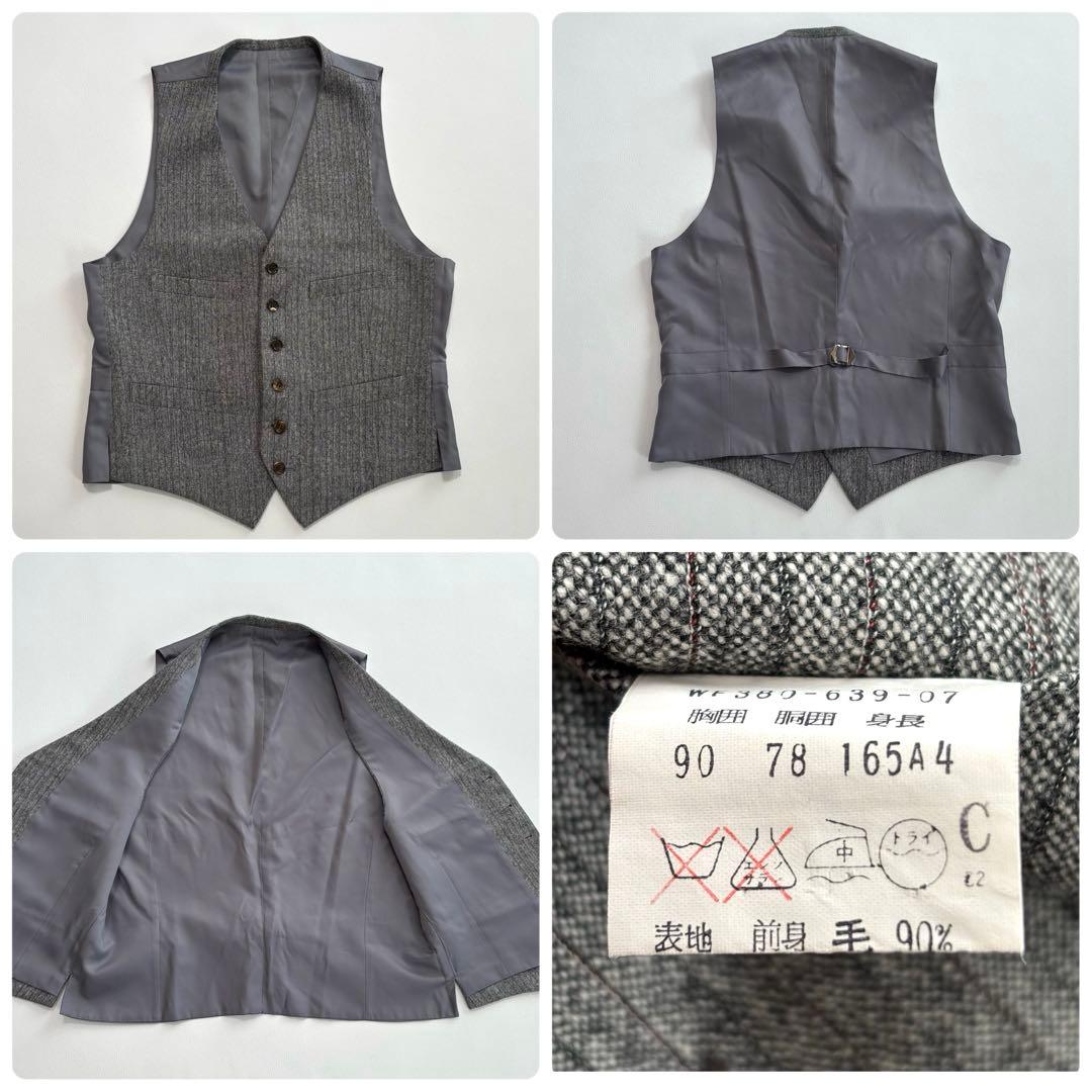 美品 バーバリー スーツ スリーピース セットアップ Sサイズ ストライプ