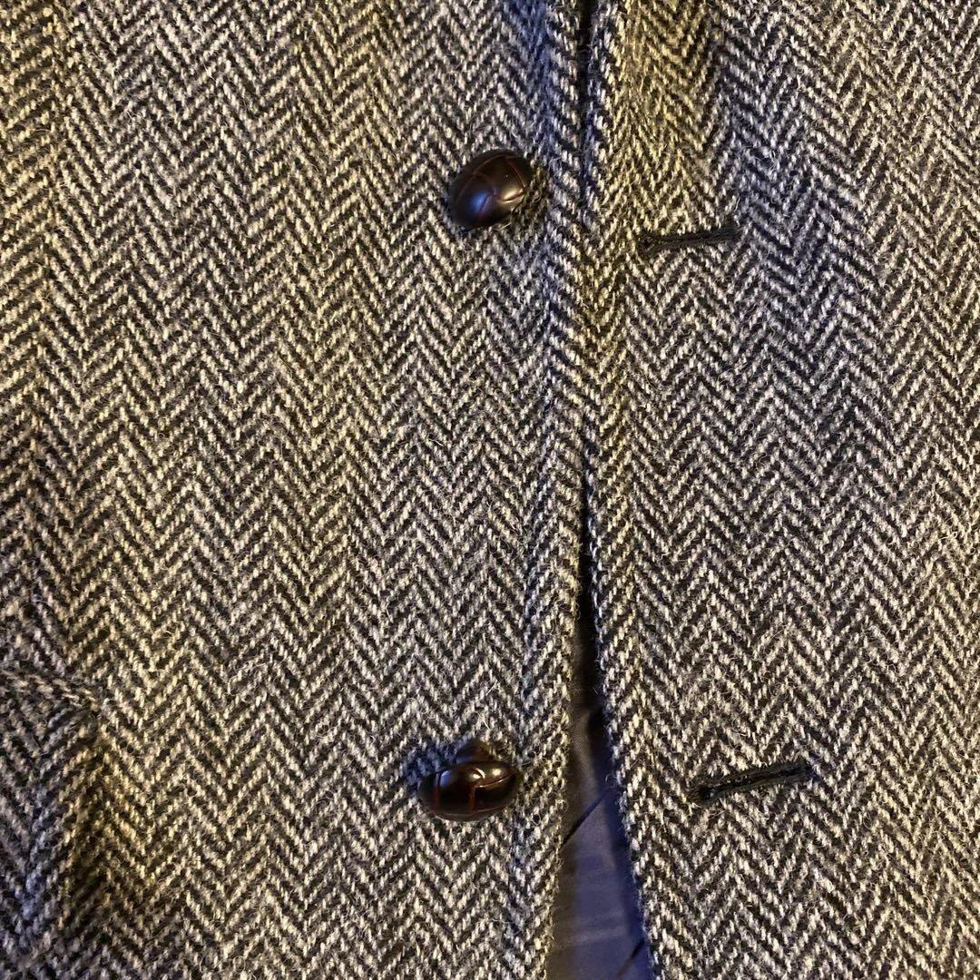 グレー系 ヘリンボーン テーラードジャケット　中古品