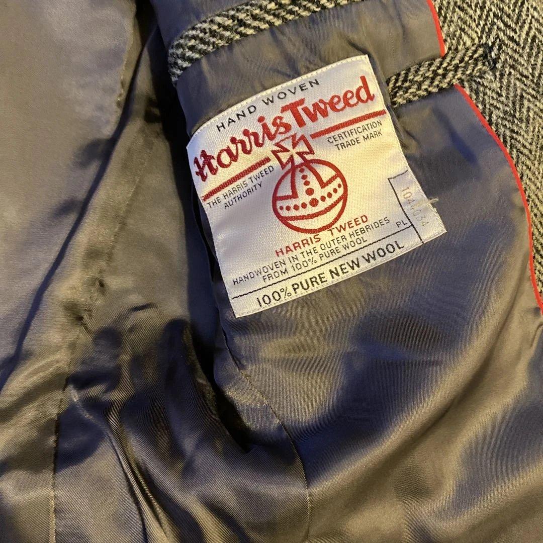 グレー系 ヘリンボーン テーラードジャケット　中古品