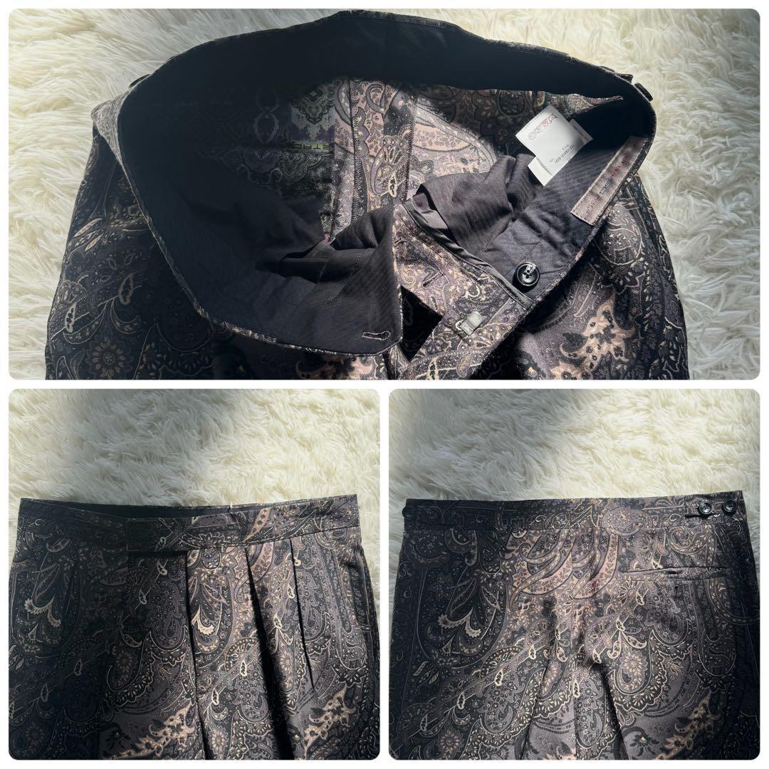 【極美品‼︎超希少】エトロ　スーツ　セットアップ　ペイズリー　総柄　シルク混