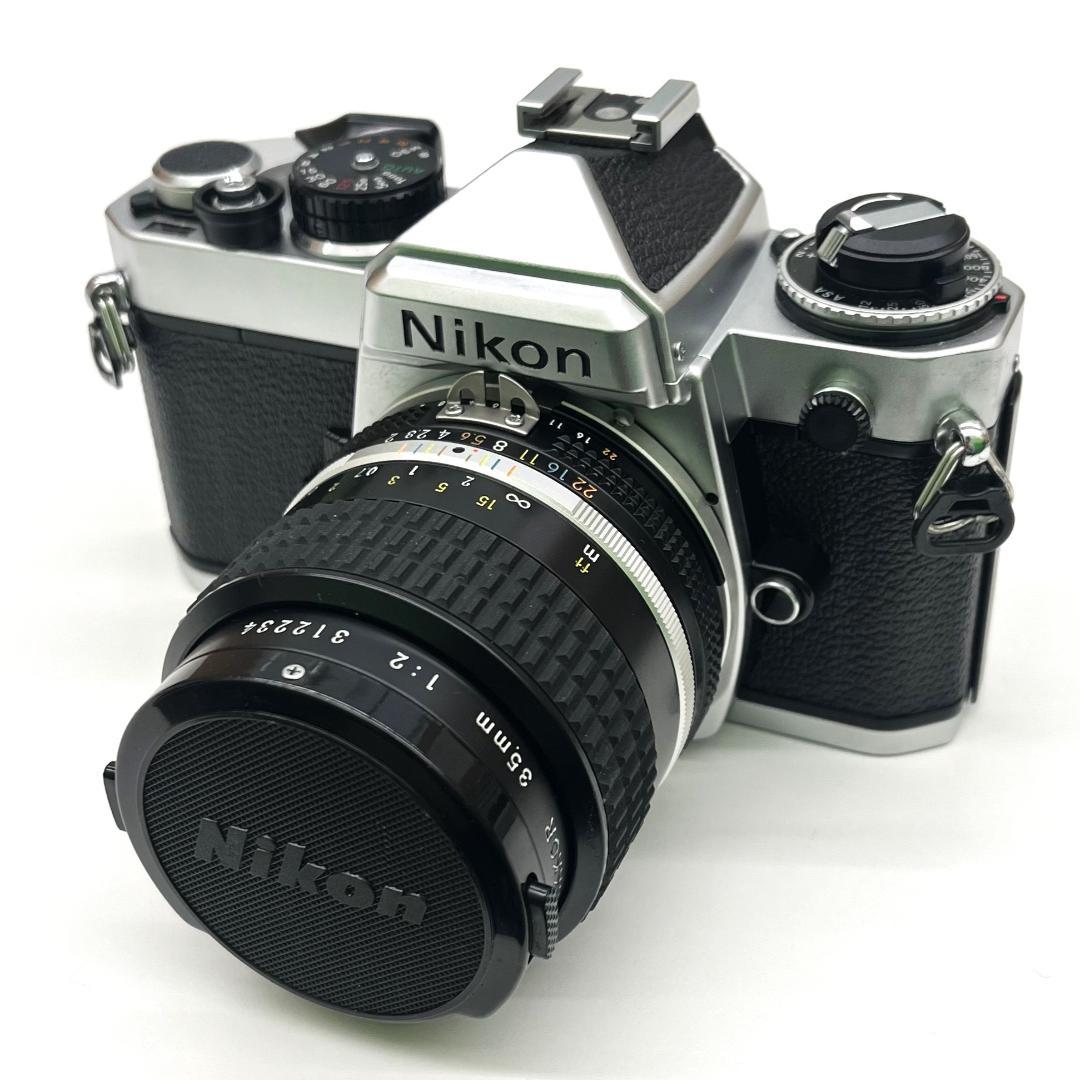 NIKON ニコン FE シルバーボディ レンズ35mm/1:2 レンズ付き