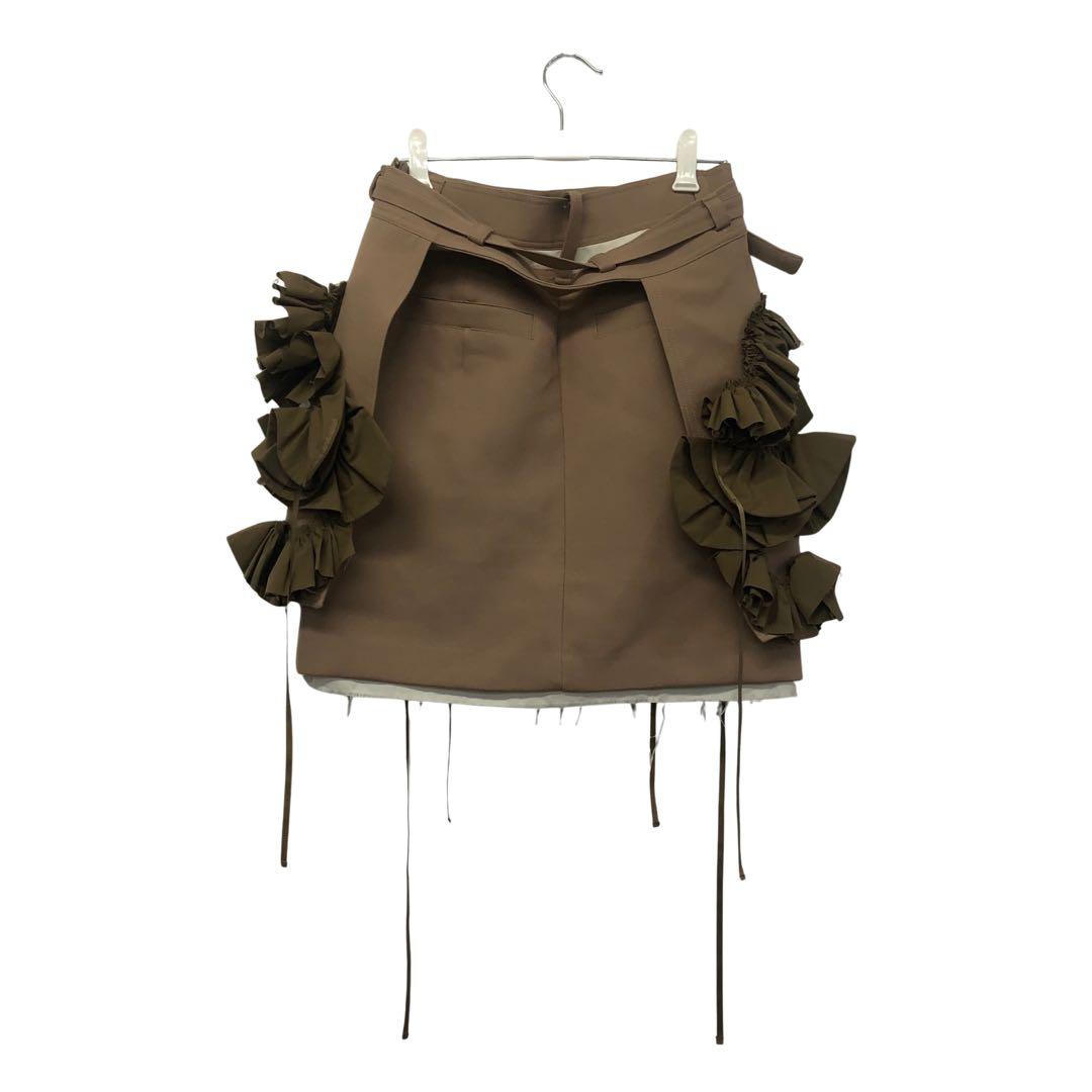 プランクプロジェクト　フリル付きラップミニスカート　リボン付　ベルト付　裏地あり