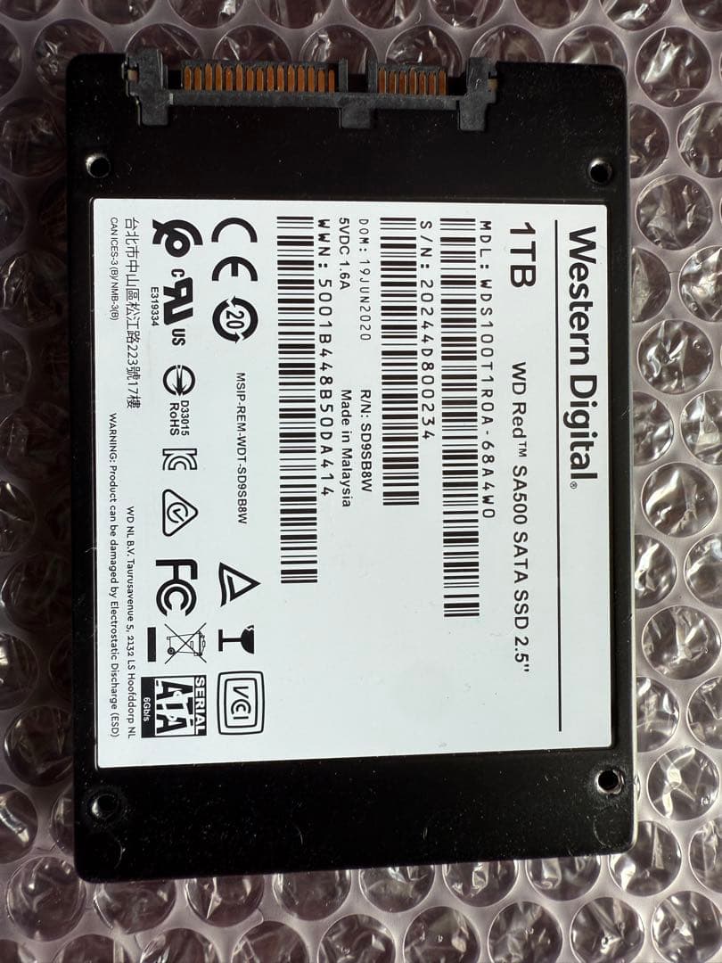 WD RED SA500 1TB/500GB SATA SSD 2.5インチ
