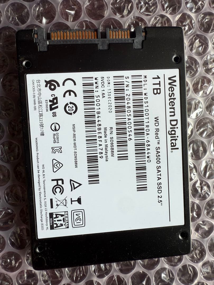 WD RED SA500 1TB/500GB SATA SSD 2.5インチ