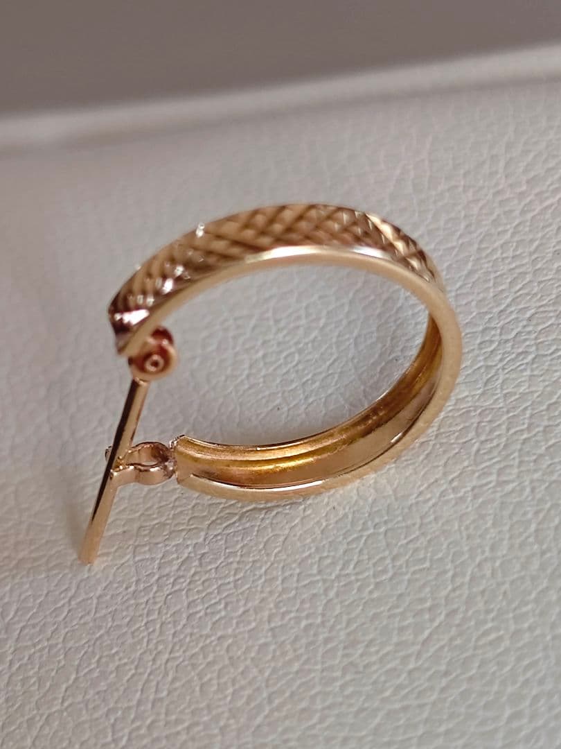 K18ゴールド フープピアス 片耳用