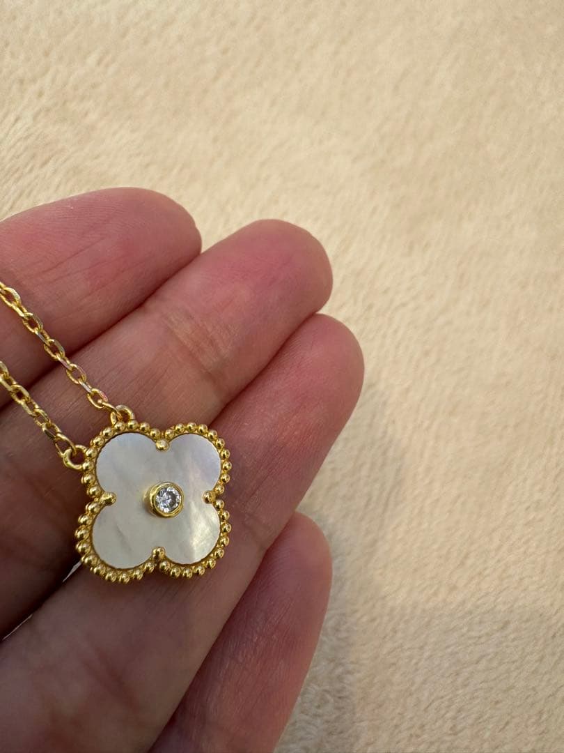 ハレルヤ‼️マザーオブパール　アルハンブラ　ネックレス