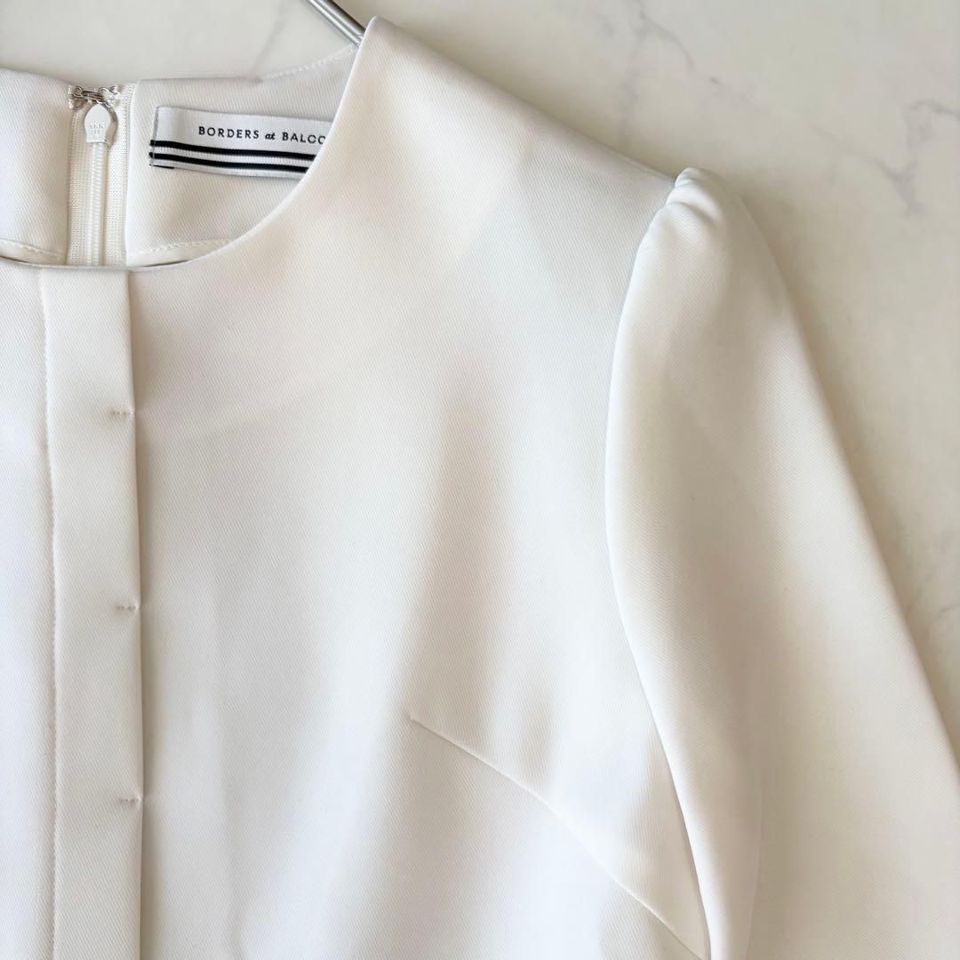 最終価格 ボーダーズアットバルコニー バイカラー ワンピース ホワイト ブラック