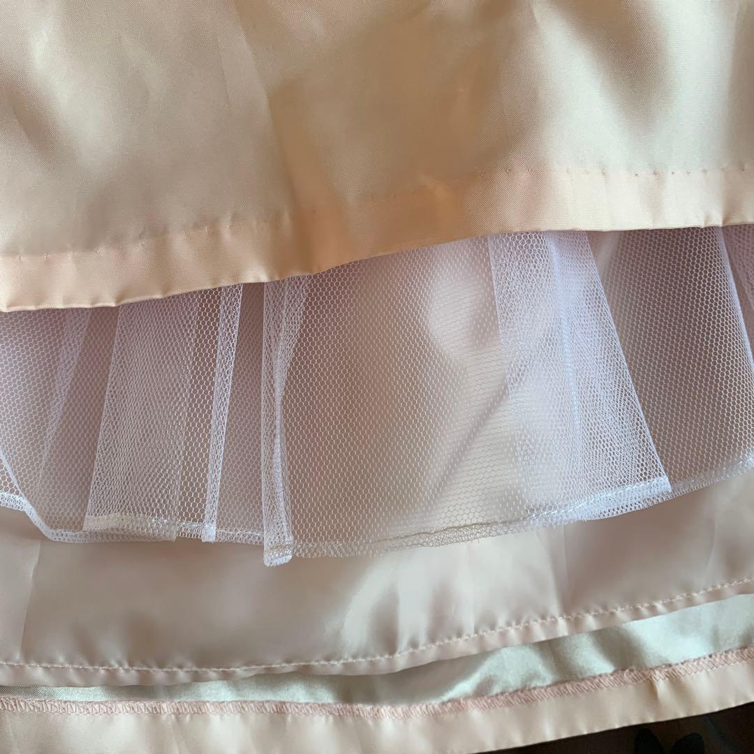 アミティス　プチプリンセス 黒とグレーの花柄ドレス　150cm