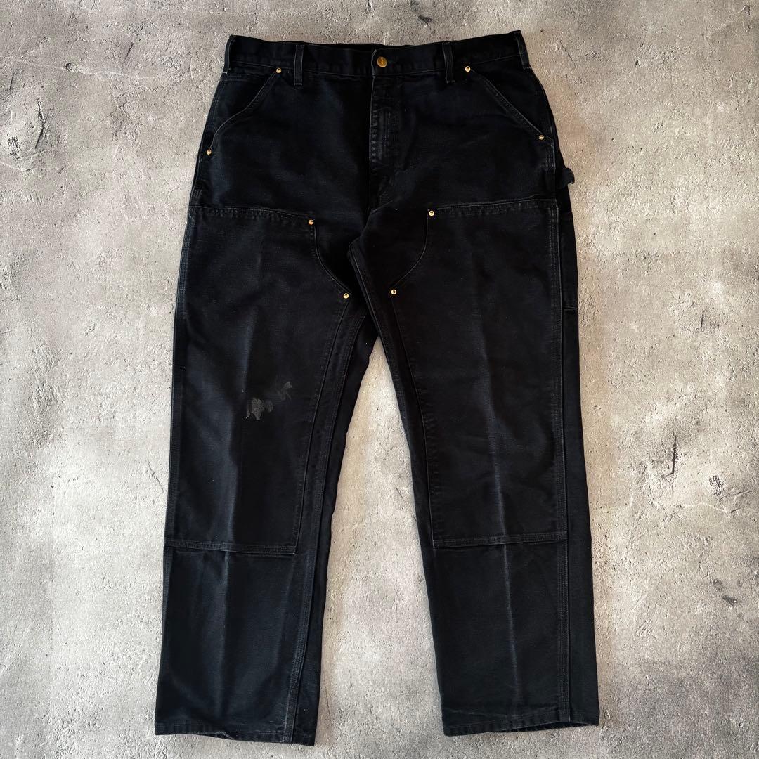 Carhartt ダブルニー ペインターパンツ USA製 ブラック W38