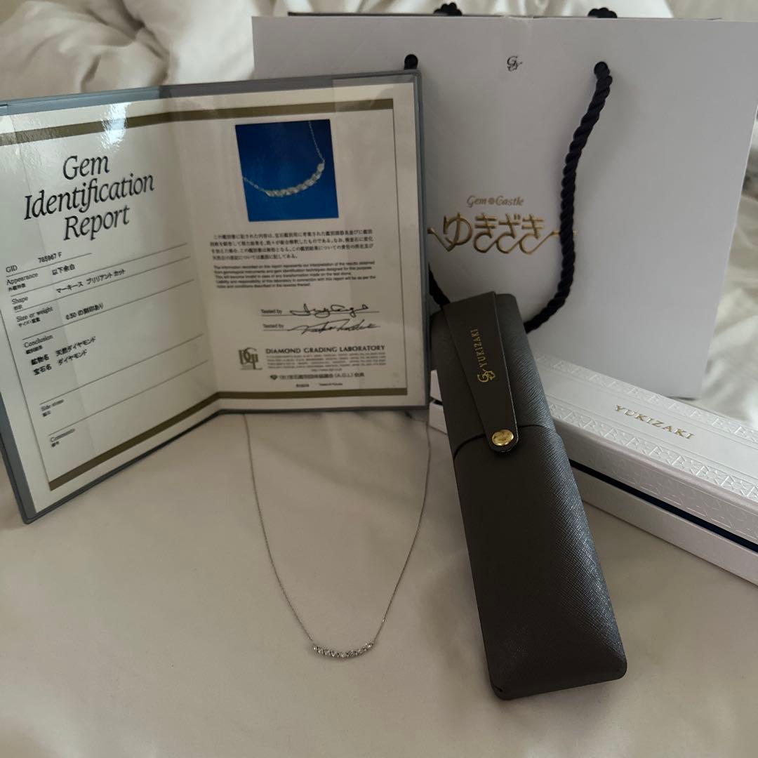 ゆきざき　ダイヤモンド ホワイトゴールドネックレス