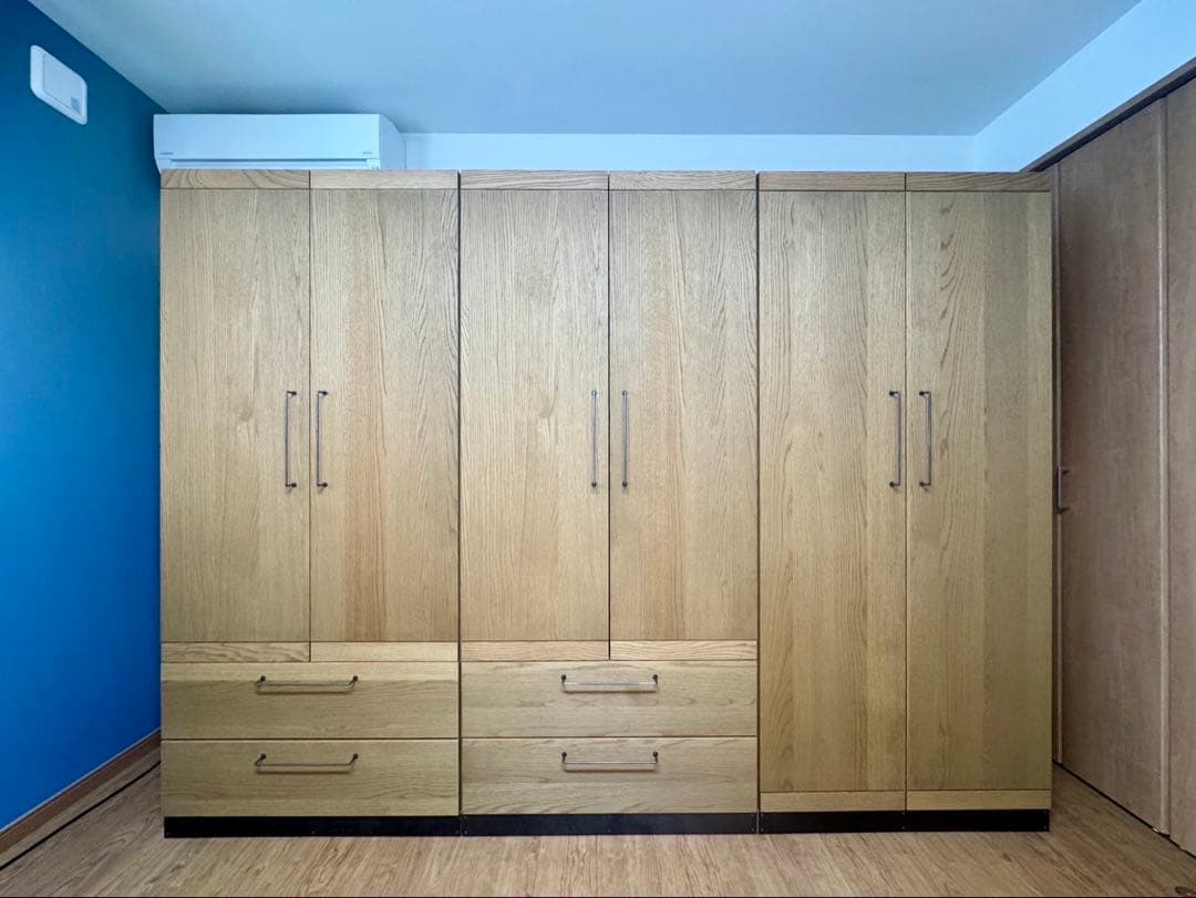 【美品】ナチュラルウッド 2ドアクローゼット