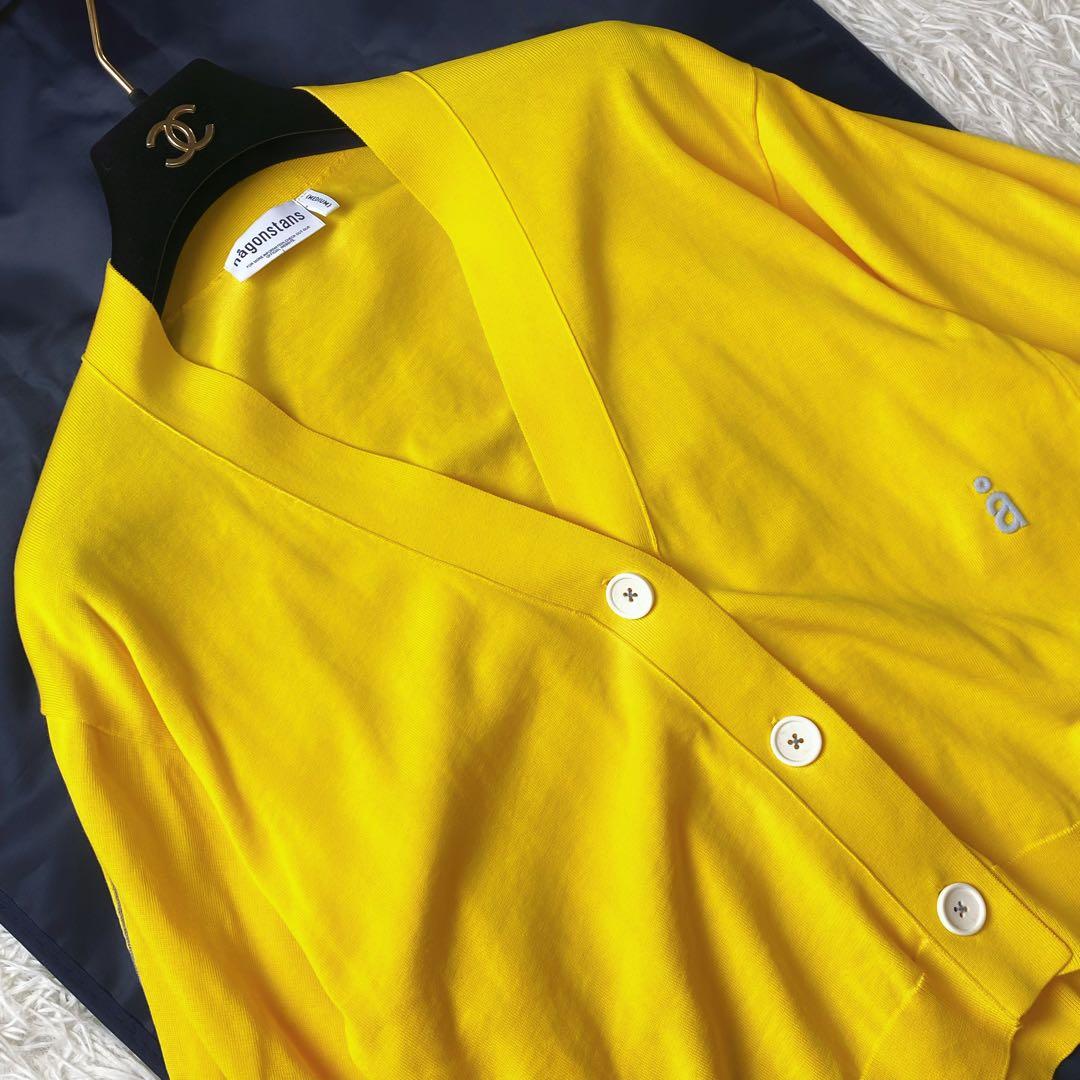 9値下げ中　23SS　ナゴンスタンス　カーブスリーブカーディガン ロゴ　M