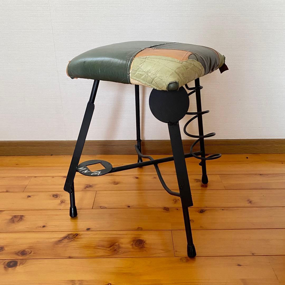スツール KINTA STUDIO 曽田耕 アイアン レザー