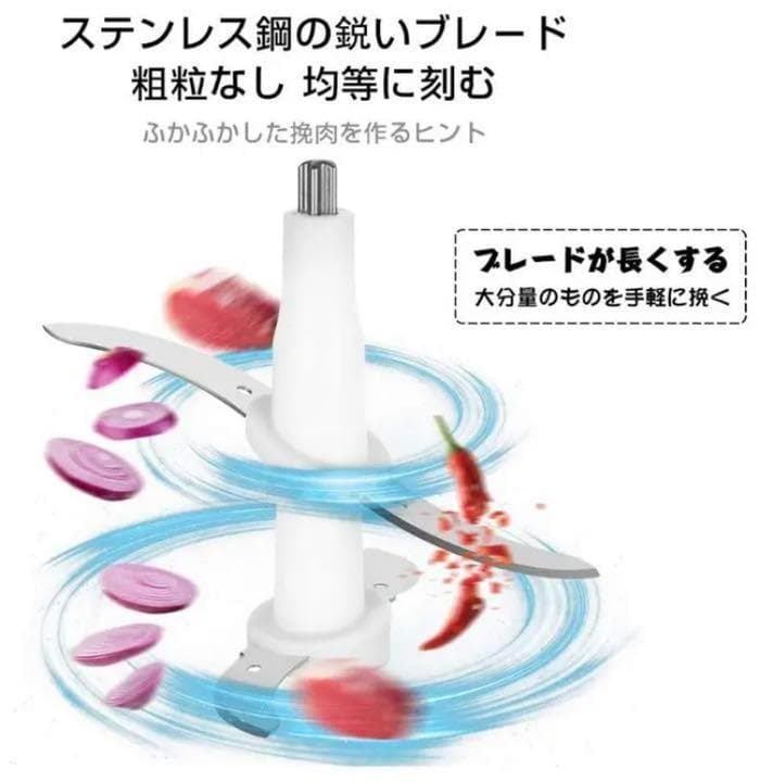 業務用500W❣最新ドイツ技術搭載でプロも認めた性能性♪❤フードプロセッサー