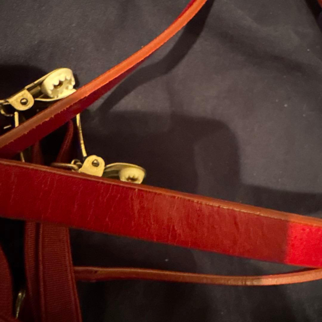 06SS ディオールオム　サスペンダー　ワインレッド　エディ期　Dior