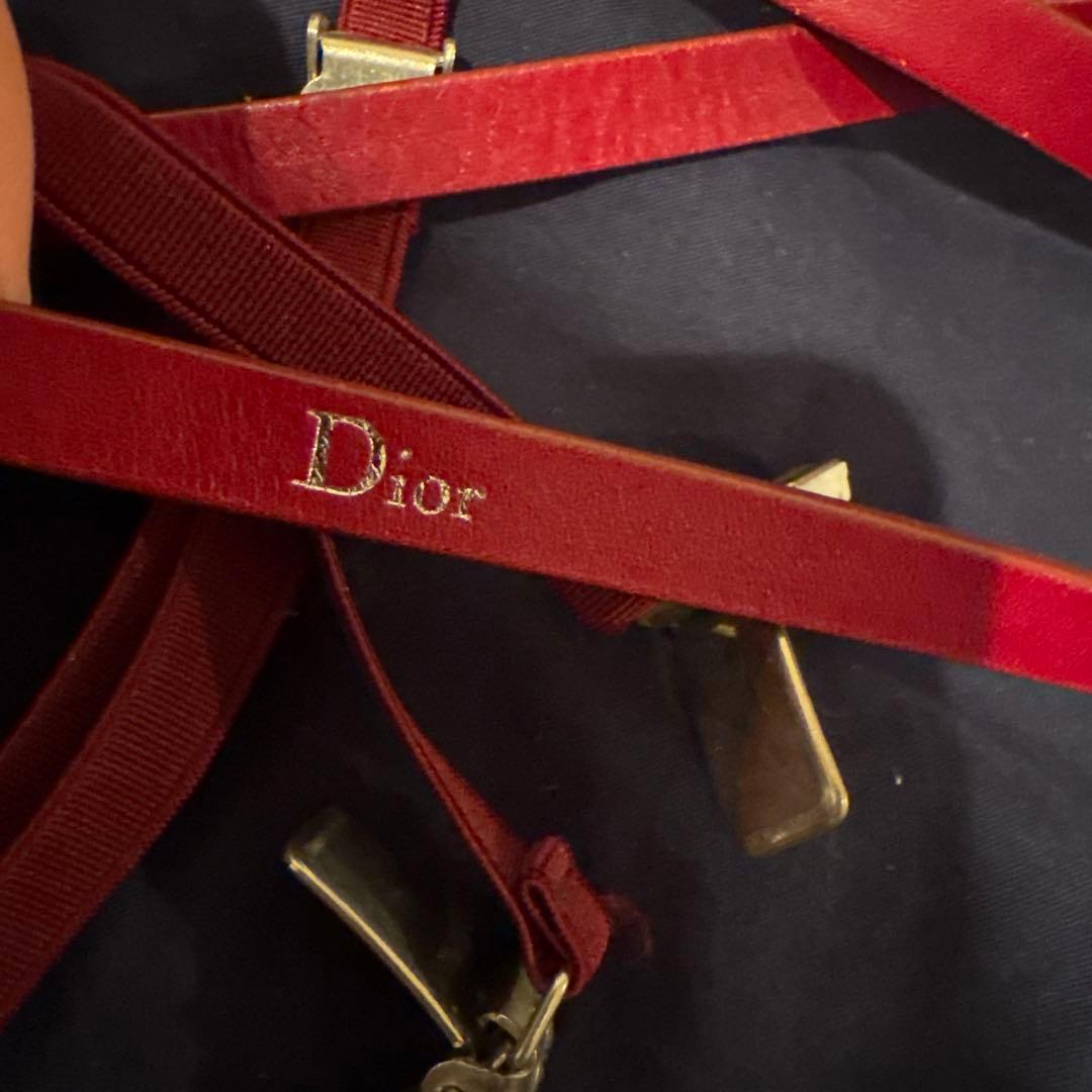 06SS ディオールオム　サスペンダー　ワインレッド　エディ期　Dior