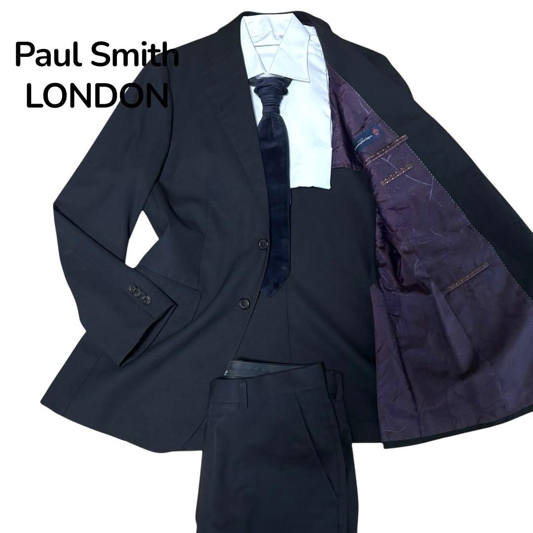 【OK★】ポールスミスロンドン　セットアップ　ゼニア　黒　XL