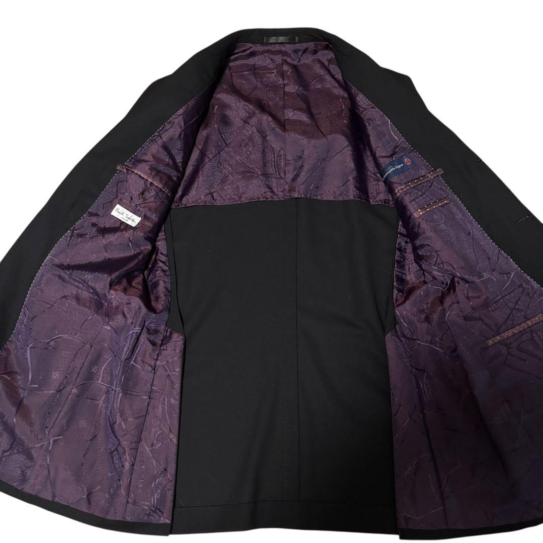 【OK★】ポールスミスロンドン　セットアップ　ゼニア　黒　XL