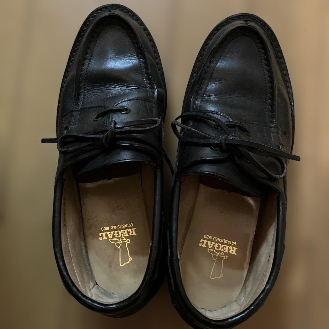 Regal ブラック デッキシューズ 革靴