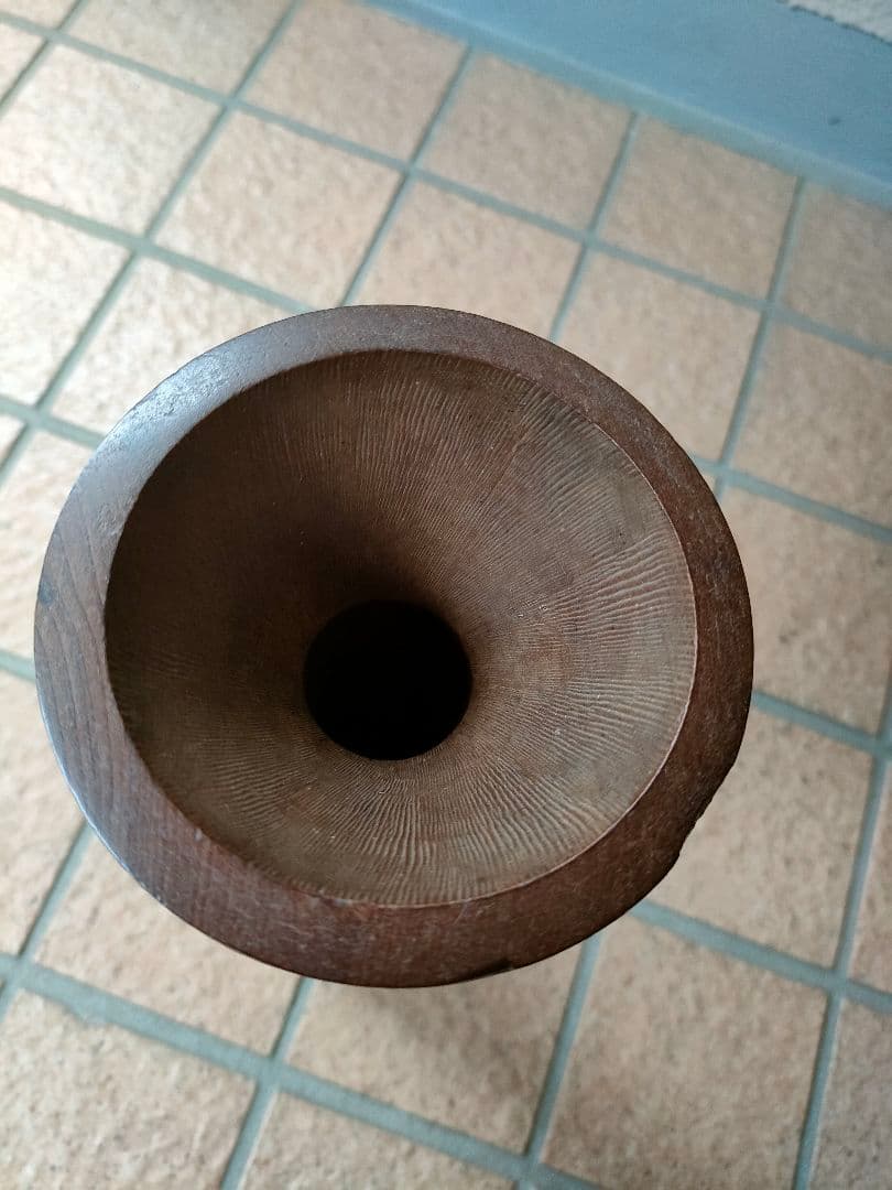 小鼓の胴 李朝錠前蒔絵 傷みあり