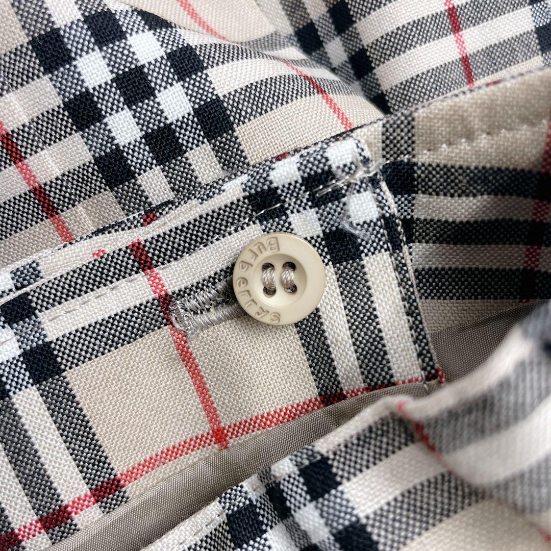 極美品✨バーバリー 巻きスカート プリーツ ノバチェック ベルト 160A M