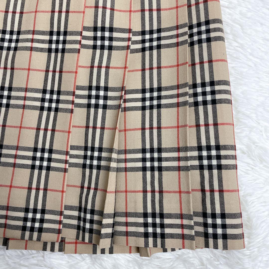 極美品✨バーバリー 巻きスカート プリーツ ノバチェック ベルト 160A M