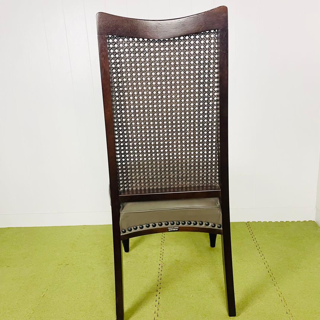 maruni マルニ ダイニングチェア ベルサイユ猫脚 籐 ハイバック④/④